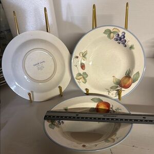 Sango Vineyard Dinnerware - Cream with Fruit Motif
